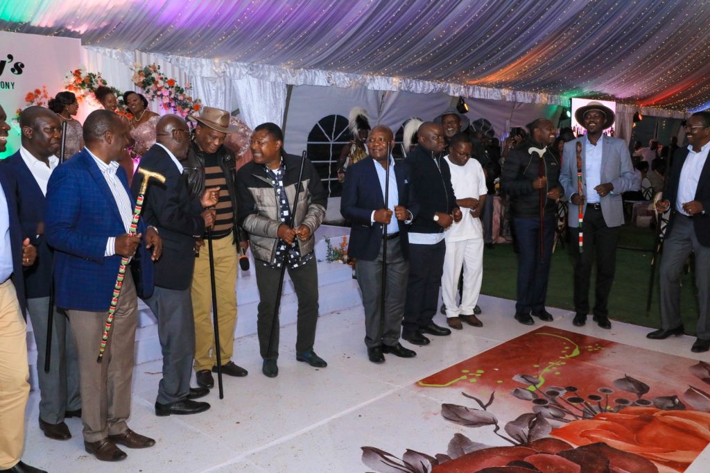 Various leaders at Judge Aggrey Muchelule traditional wedding. PHOTO/@BarasaFernandes/X