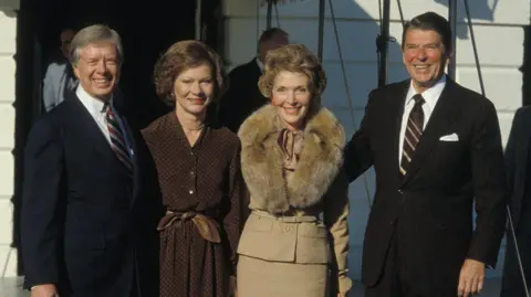 Getty Images Jimmy and Rosalynn Carter, Nancy and Ronald Reagan