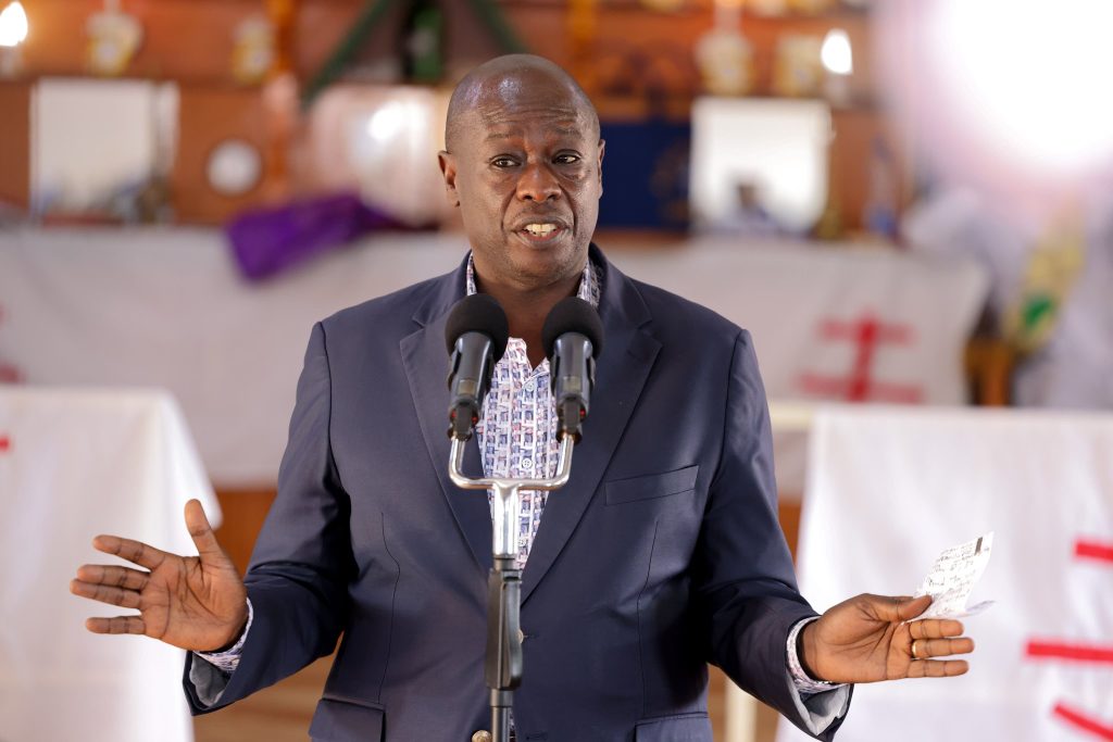 Former Deputy President Rigathi Gachagua at a past church service. PHOTO/@rigathi/X