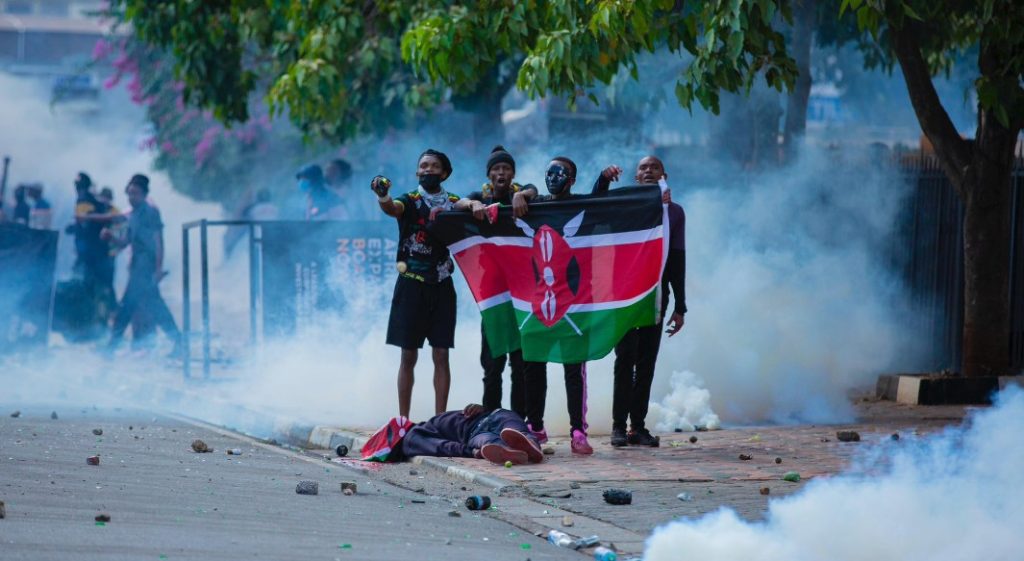 Kenyan Gen Z during demonstrations. PHOTO/@festolang/X