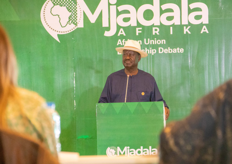 Former Kenyan Prime Minister Raila Odinga during Mjadala Afrika debate rehearsals. PHOTO/@RailaOdinga/X
