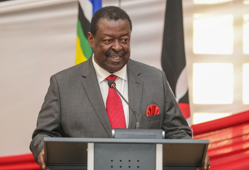 Prime Cabinet Secretary Musalia Mudavadi speaking during the second National Development Implementation Committee (NDIC) on Thursday, July 11, 2024. PHOTO/@OfficePCS_KE/X