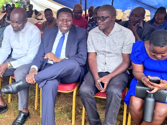 Former Defence Cabinet Secretary and Democratic Action Party Kenya (DAP-K) leader Eugene Wamalwa with attendees at one of the events he attended. PHOTO/@EugeneLWamalwa/X