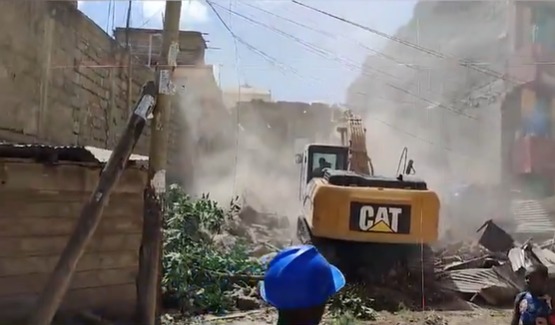 The ongoing evictions in Nyama Villa, Kayole.