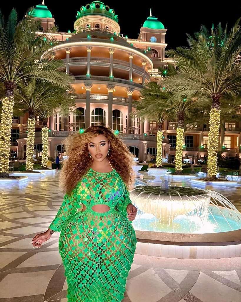 Vera Sidika at Raffles The Palm Dubai hotel. PHOTO/@queenveebosset/Instagram
