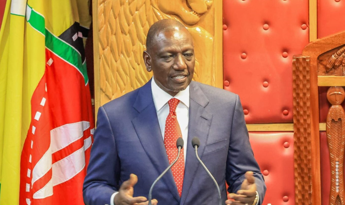 President William Ruto speaking during a State of the Nation address on Thursday, November 21, 2024. PHOTO/@NAssemblyKE/X