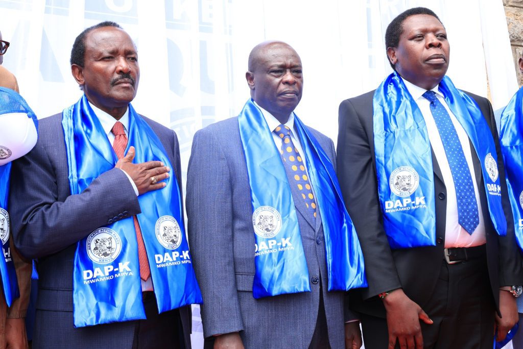 Kalonzo Musyoka, Rigathi Gachaguya and Eugene Wamalwa. PHOTO/@skmusyoka/X