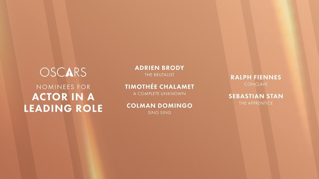 Oscars nominees for actor in a leading role. PHOTO/@TheAcademy/X