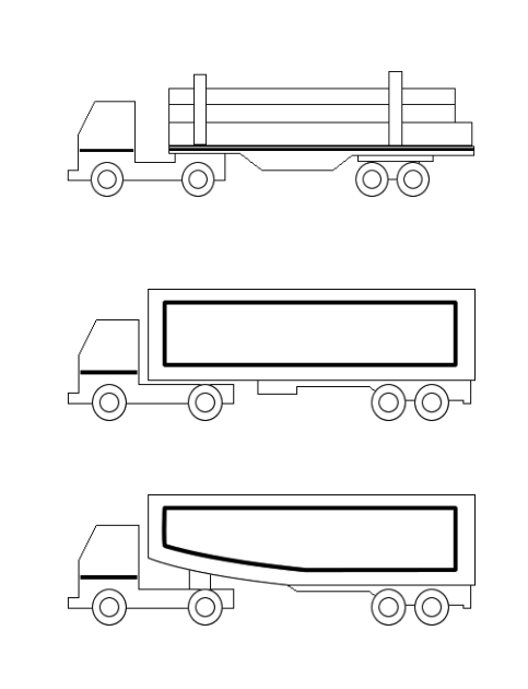 A graphical representation of side and rear underride protection devices on a commercial vehicle. PHOTO/@ntsa_kenya/X