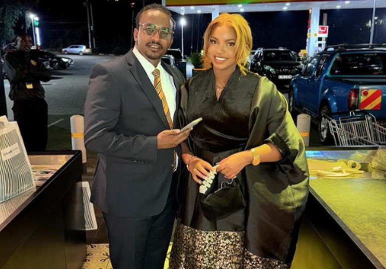 Businessman Jimal Rohosafi with his lover Wangari Thiongo. PHOTO/@jimal_rohosafi/Instagram