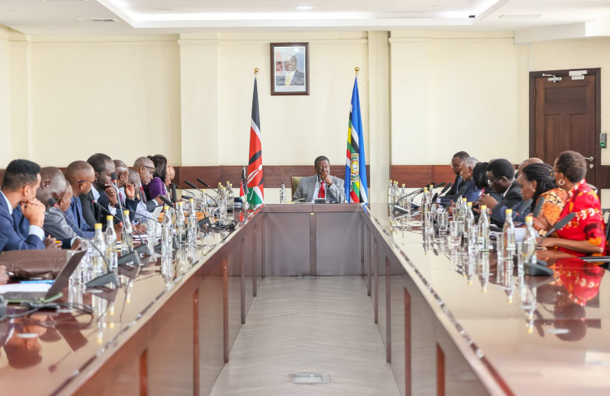 Prime Cabinet Secretary Musalia Mudavadi meets Raila Odinga's AUC chairmanship bid secretariat