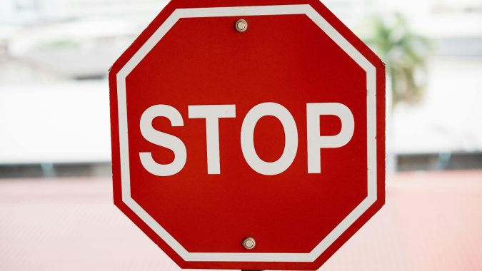 Red stop sign. Image used for illustration purposes in this article to advocate for celebs to stop faking their lifestyle. PHOTO/Pexels