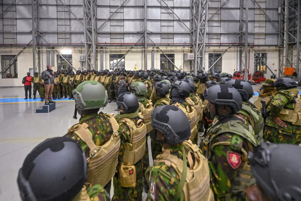 Kenyan police officers ahead of their deployment to Multinational Security Support Mission in Haiti on February 6, 2025.