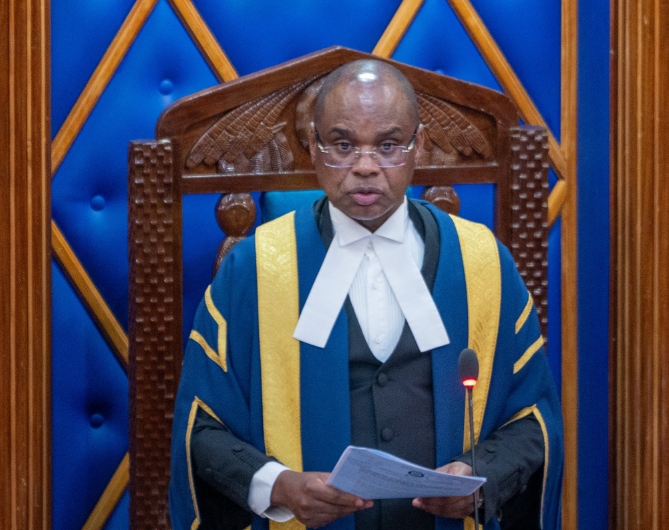 Senate Speaker Amason Kingi during the Monday October 14, 2024 session. PHOTO/https://web.facebook.com/ParliamentKE