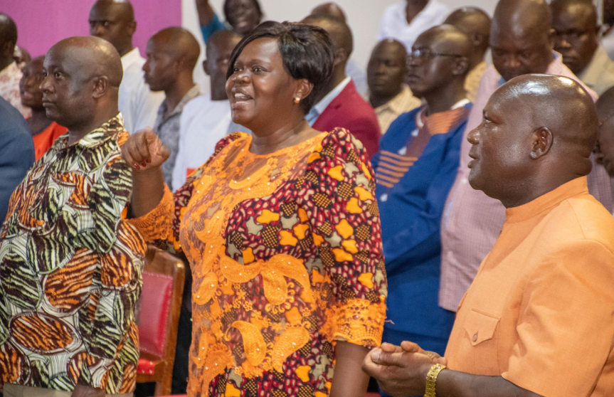 ODM leaders during the prayer session for Raila Odinga over his AUC bid.