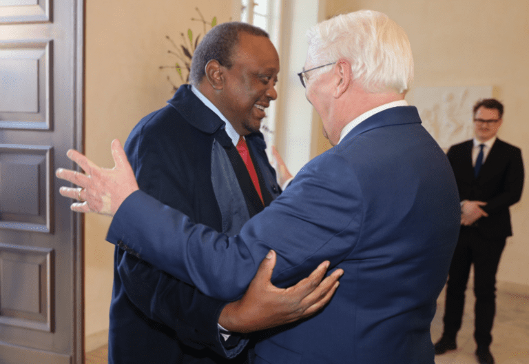 Uhuru meets German President Frank-Walter Steinmeier