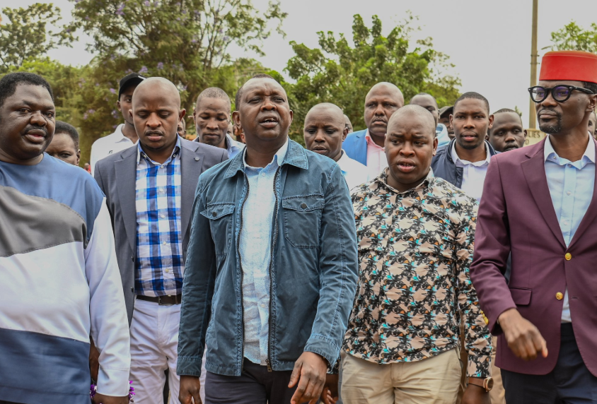 Kapseret Member of Parliament (MP) Oscar Sudi and other leaders in Uasin Gishu on Sunday, February 2, 2025. PHOTO/@HonOscarSudi/X